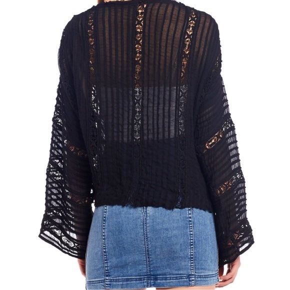 ❤️🔥Free People Black Willow Cardigan NWT $128 - Picture 4 of 6